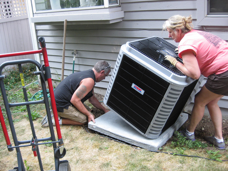 Heil AC -- one part of a heating and cooling installation