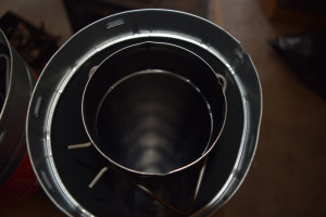 direct vent flue, inner and outer exhaust pipe