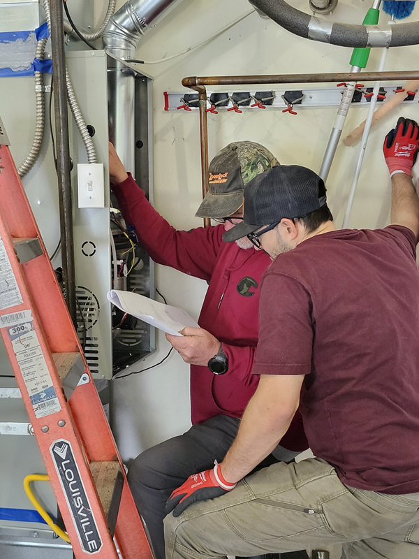 Bob and Eddie on a service call