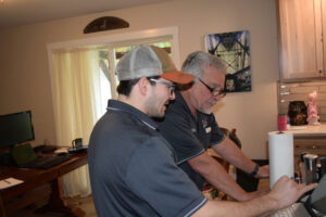 gas fireplace service and repair in action